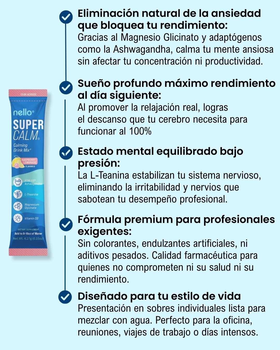 Di adiós al estrés. ¡Di hola a SUPER CALM! 🌿